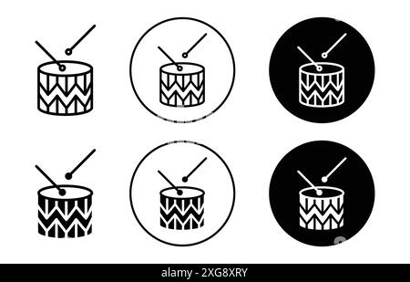 drums icon vector logo set collection for web app ui Stock Vector