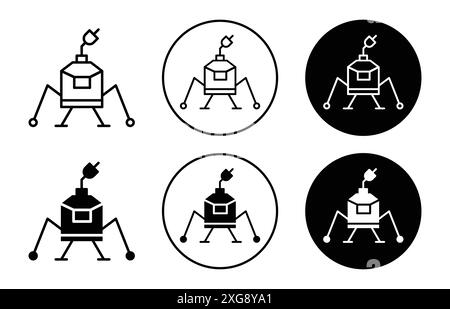 Lander icon vector logo set collection for web app ui Stock Vector