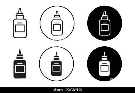 Nasal spray bottle icon vector logo set collection for web app ui Stock Vector