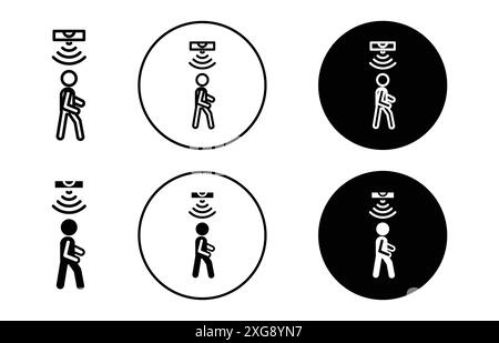 Motion sensor icon vector logo set collection for web app ui Stock Vector