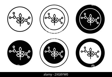 plant based protein icon vector logo set collection for web app ui Stock Vector