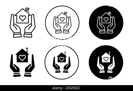Shelter icon vector logo set collection for web app ui Stock Vector