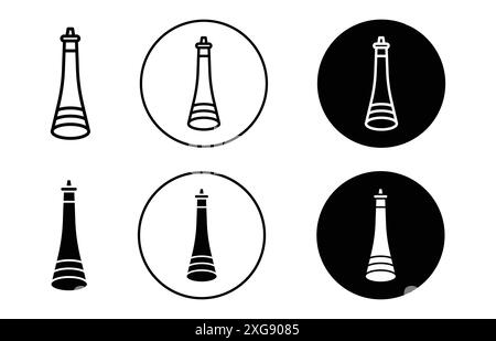 Vuvuzela trumpet icon vector logo set collection for web app ui Stock Vector