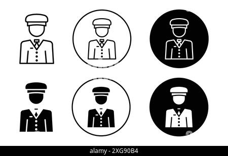 Valet icon vector logo set collection for web app ui Stock Vector