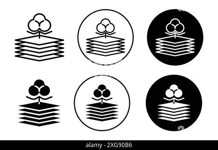 Vape cotton pads icon vector logo set collection for web app ui Stock Vector