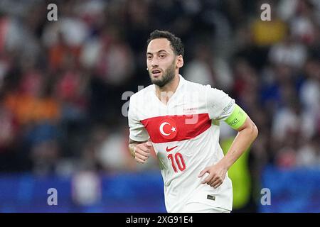 Berlin, Germany. 06th July, 2024. Hakan Calhanoglu of Turkiye seen in action during the UEFA EURO 2024 match between Netherlands and Turkiye at Olimpiastadion. Final score: Full time, Netherlands 2:1 Turkiye Credit: SOPA Images Limited/Alamy Live News Stock Photo