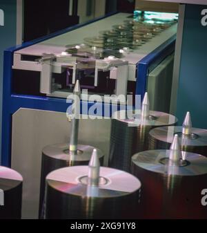 Optical Disc Transparent In a clean automated factory setting transparent bottles of organic ...