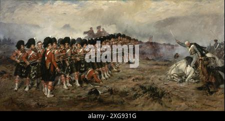 THE THIN RED LINE The 1881 painting by Robert Gibb showing the 93rd ...