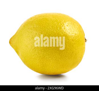 fresh ripe whole lemon fruit isolated on white background Stock Photo
