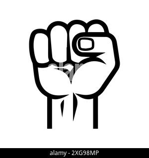 punch icon or modern line symbol. Vector line art and icon design with bold outline. Black and white Pixel Perfect minimalistic symbol isolated white Stock Vector