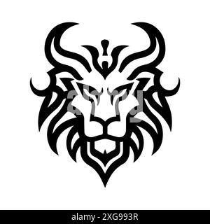 Manticore icon or modern line symbol. Vector line art and icon design with bold outline. Black and white Pixel Perfect minimalistic symbol isolated wh Stock Vector