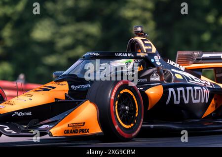 Lexington, Oh, USA. 7th July, 2024. PATO OWARD (5) of Monterey, Mexico practices for the Honda Indy 200 at Mid-Ohio Sports Car Course in Lexington, OH. (Credit Image: © Walter G. Arce Sr./ASP via ZUMA Press Wire) EDITORIAL USAGE ONLY! Not for Commercial USAGE! Credit: ZUMA Press, Inc./Alamy Live News Stock Photo