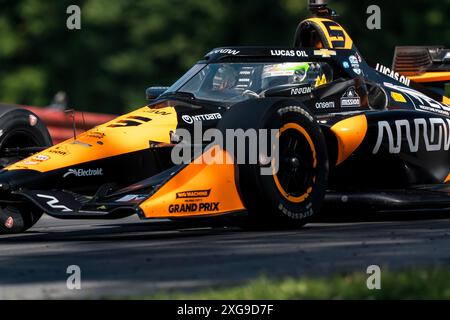 Lexington, Oh, USA. 7th July, 2024. PATO OWARD (5) of Monterey, Mexico practices for the Honda Indy 200 at Mid-Ohio Sports Car Course in Lexington, OH. (Credit Image: © Walter G. Arce Sr./ASP via ZUMA Press Wire) EDITORIAL USAGE ONLY! Not for Commercial USAGE! Credit: ZUMA Press, Inc./Alamy Live News Stock Photo