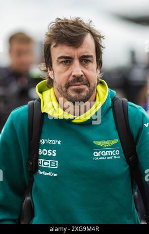 Silverstone Circuit, Towcester, United Kingdom. 7.July.2024; Fernando Alonso of Spain and Aston Martin Aramco F1 Team during Formula One British Grand Prix Credit: Jay Hirano/AFLO/Alamy Live News Stock Photo