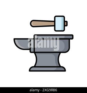 anvil icon vector design template in white background Stock Vector