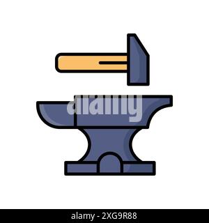 anvil icon vector design template in white background Stock Vector
