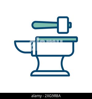 anvil icon vector design template in white background Stock Vector