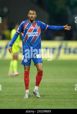 Sao Paulo, Brazil. 07th July, 2024. Soccer Football - Brazilian  Championship – Palmeiras v  Bahia – Allianz Parque. Bahia’s player during in action the match Credit: Vilmar Bannach/Alamy Live News Stock Photo