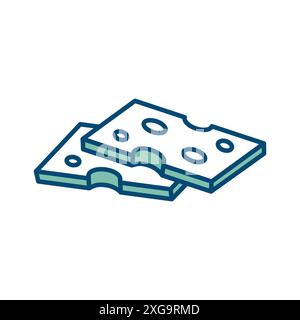 cheese icon vector design template in white background Stock Vector