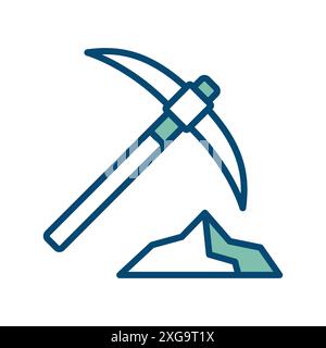 pickaxe icon vector design template in white background Stock Vector