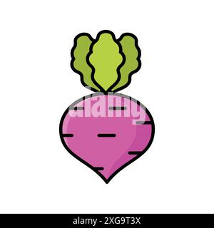 radish icon vector design template in white background Stock Vector