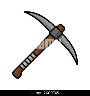 pickaxe icon vector design template in white background Stock Vector