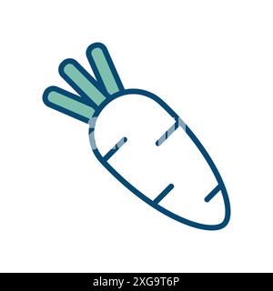 radish icon vector design template in white background Stock Vector