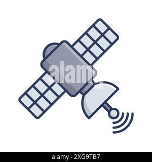 satellite icon vector design template in white background Stock Vector