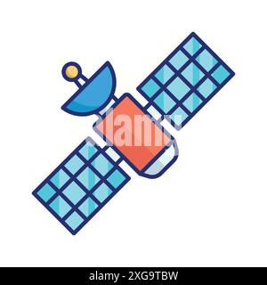 satellite icon vector design template in white background Stock Vector