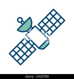 satellite icon vector design template in white background Stock Vector