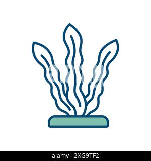 seaweed icon vector design template in white background Stock Vector