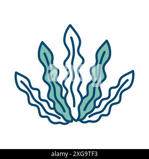 seaweed icon vector design template in white background Stock Vector