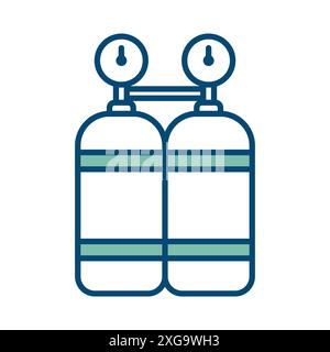 air tank icon vector design template in white background Stock Vector