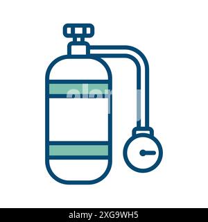 air tank icon vector design template in white background Stock Vector