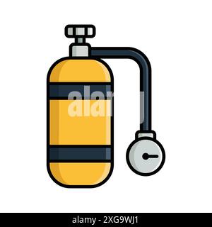 air tank icon vector design template in white background Stock Vector