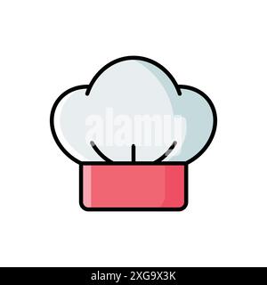 chef hat icon vector design template in white background Stock Vector