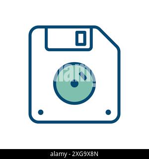 floppy disk icon vector design template in white background Stock Vector