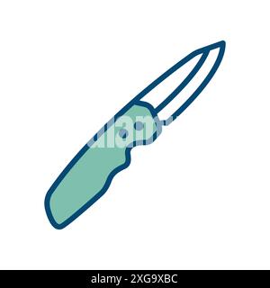 folding knife icon vector design template in white background Stock Vector