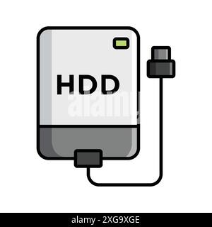 hard disk drive icon vector design template in white background Stock Vector