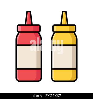 ketchup icon vector design template in white background Stock Vector