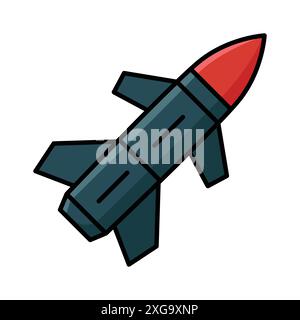 missile icon vector design template in white background Stock Vector