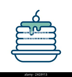 pancake icon vector design template in white background Stock Vector