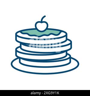 pancake icon vector design template in white background Stock Vector