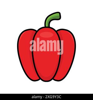 paprika icon vector design template in white background Stock Vector