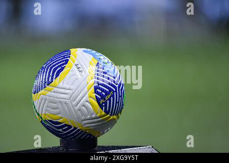 Sao Paulo, Brazil. 07th July, 2024. Ball from the game between Palmeiras and Bahia at Allianz Parque in Sao Paulo, Brazil, the match is valid for the Campeonato Brasileiro Serie A (Roberto Casimiro/SPP) Credit: SPP Sport Press Photo. /Alamy Live News Stock Photo