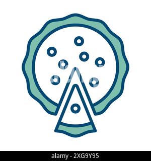 pie icon vector design template in white background Stock Vector
