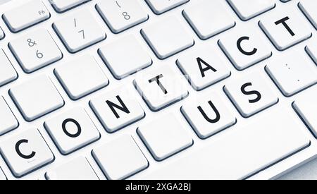 Contact Us Word on modern computer Keyboard Stock Photo