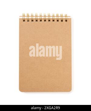 Spiral notepad Isolated on white background. Template mock up Stock Photo