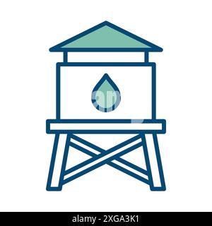 water tank icon vector design template in white background Stock Vector