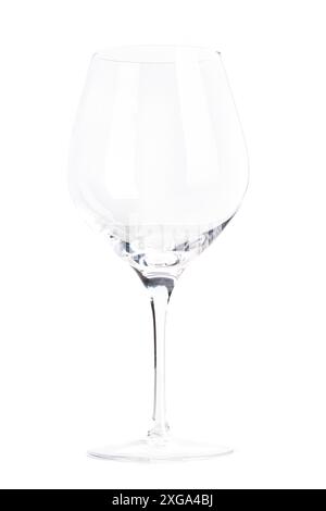 Empty wine glass, isolated on a white background Stock Photo
